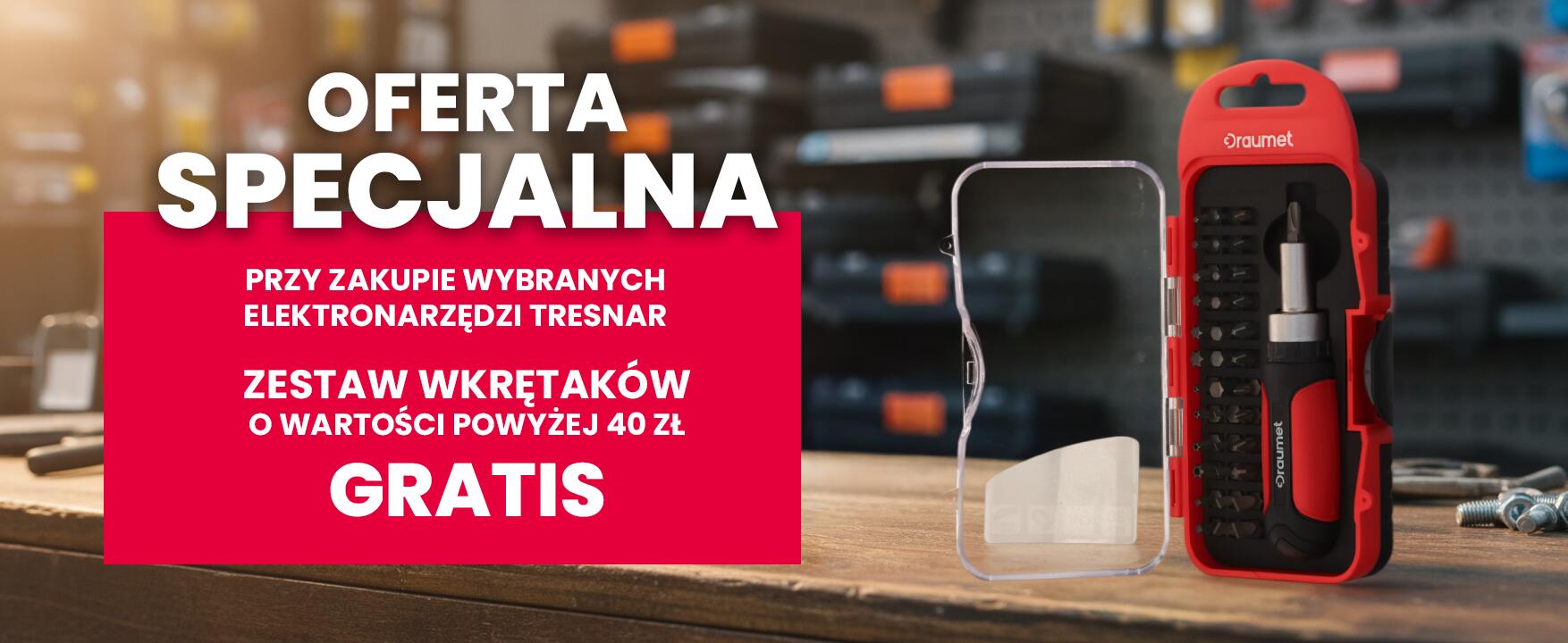 Promocja Tresnar - Zestaw wkrętaków Gratis