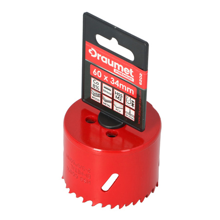 DRAUMET PREMIUM otwornica BI-METAL CO 8% 60x34mm