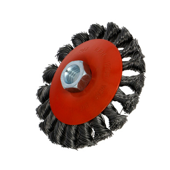 FASTER TOOLS Szczotka kątowa stalowa, splatana. Gwint M14 100 mm