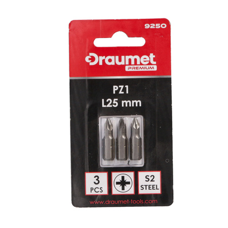 DRAUMET PREMIUM bity PZ1 25mm 3szt. CR-V S2