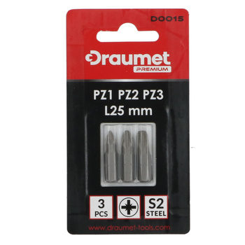 DRAUMET PREMIUM Bity PZ1, PZ2, PZ3 - 3 sztuki 25