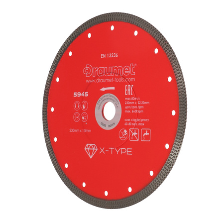 DRAUMET tarcza diamentowa X-TYPE 230x22,23x1,8mm