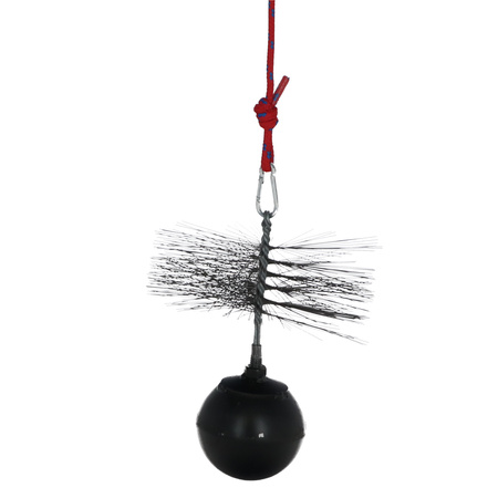 Zestaw kominiarski 2,5 kg szczotka 200 mm lina PP 10 m