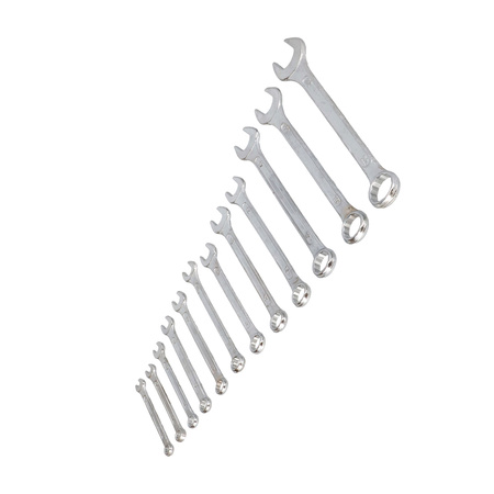 BRENAR klucze płasko-oczkowe 12cz. 6-22mm