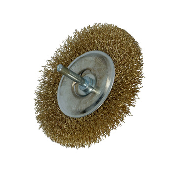 DRAUMET Szczotka tarczowa mosiądzowana z trzpieniem 100 25