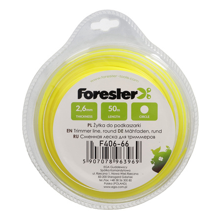 FORESTER żyłka do koszenia 2,6mm 50m okrągła