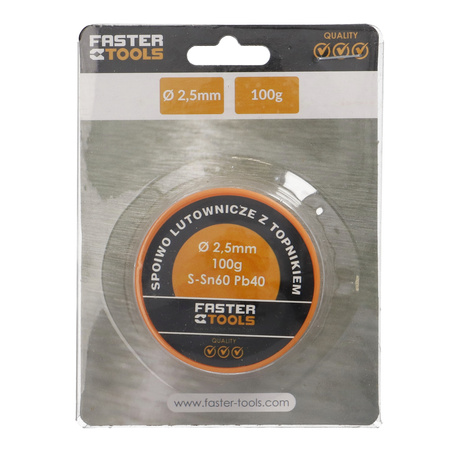 FASTER TOOLS cyna z kalafonią 100g 2,5mm