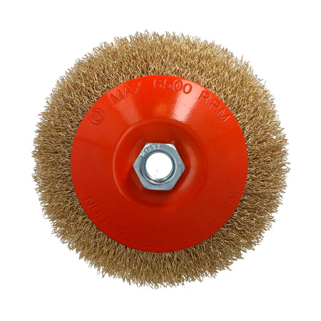 FASTER TOOLS Szczotka kątowa mosiądz. Gwint M14 120 mm