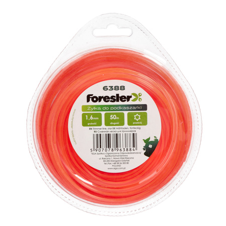 FORESTER żyłka do koszenia 1,6mm 50m gwiazda