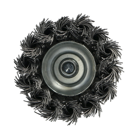 FASTER TOOLS Szczotka doczołowa, splatana, trzpień, stalowa 60