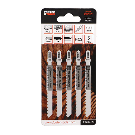 FASTER TOOLS Brzeszczot do wyrzynarki, uchwyt T, T101BR 10 100