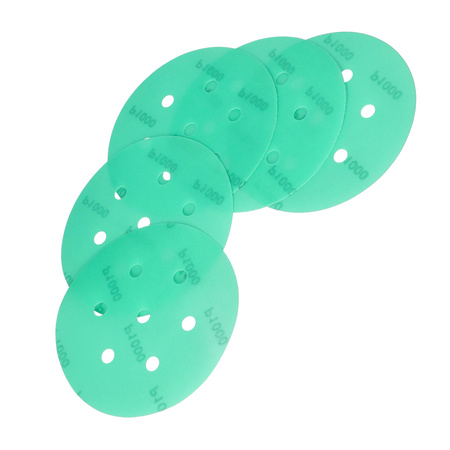 FASTER TOOLS papier ścierny z rzepem zielony 125mm gr. 1000 5szt.