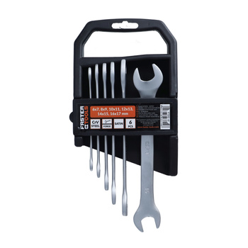 FASTER TOOLS klucze płaskie satyna 6cz. 6-17mm