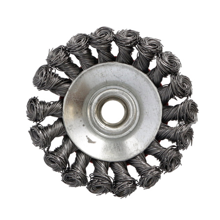 FASTER TOOLS Szczotka kątowa stalowa, splatana. Gwint M14 80 mm