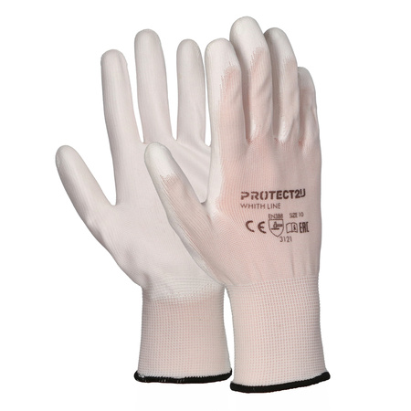 PROTECT2U rękawice WHITE LINE R10