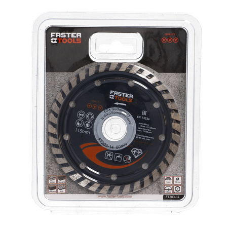 FASTER TOOLS Tarcza diamentowa TURBO 115 x 2,0