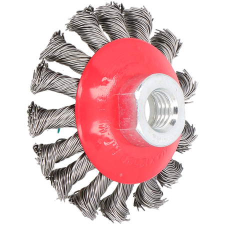 FASTER TOOLS Szczotka kątowa stalowa, splatana. Gwint M14 80 mm