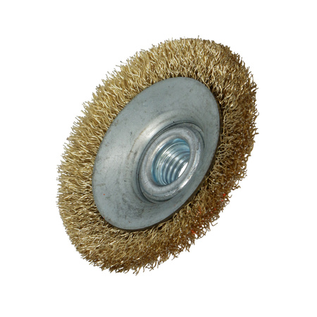 FASTER TOOLS Szczotka kątowa mosiądz. Gwint M14 80 mm