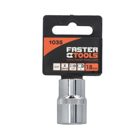 FASTER TOOLS Nasadki sześciokątne 1/2" 19