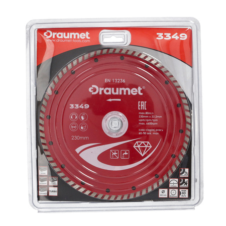 DRAUMET Tarcza diamentowa TURBO 230 x 2,5