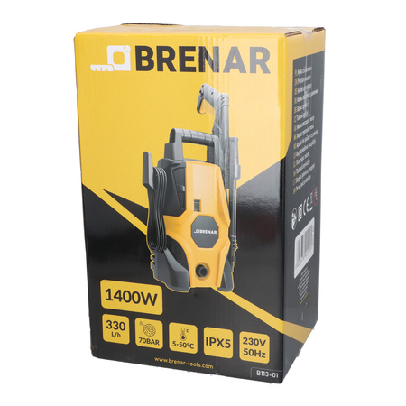 BRENAR myjka ciśnieniowa 1400W 70/105bar 330l/h