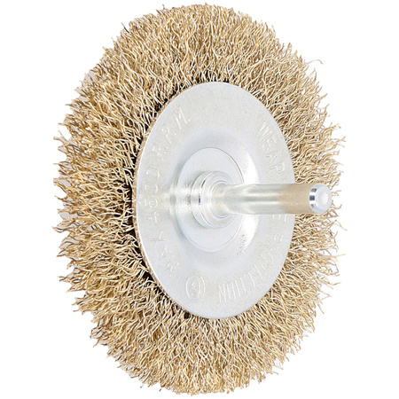 FASTER TOOLS Szczotka tarczowa, trzpień mosiądz 75 mm