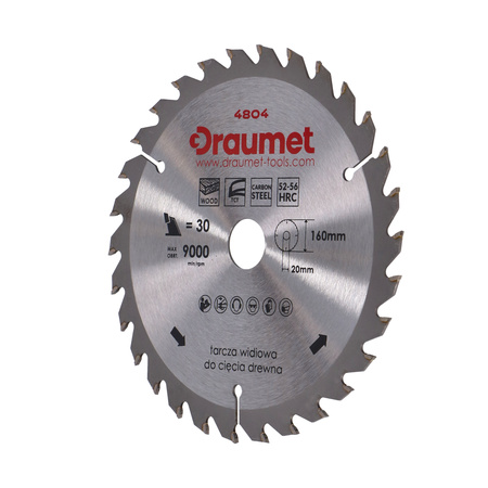 DRAUMET Tarcza widiowa 160x20 30 1,4 2,0