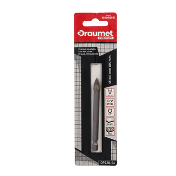 DRAUMET PREMIUM Wiertło do szkła i glazury 4-ostrzowe 10 x 85 mm