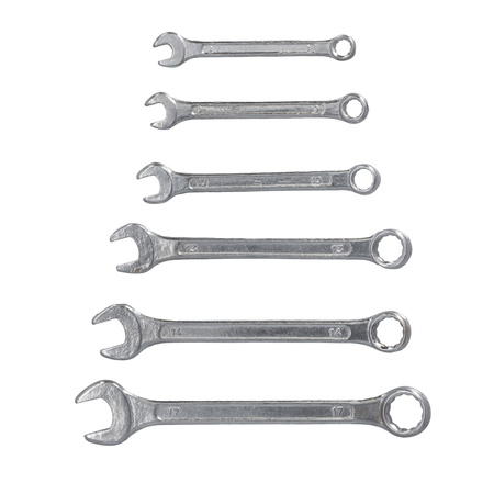 BRENAR klucze płasko-oczkowe 6cz. 8-17mm