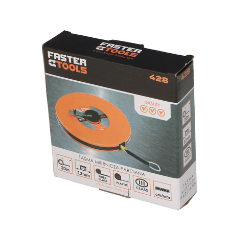 FASTER TOOLS Taśma miernicza parciana 10 m