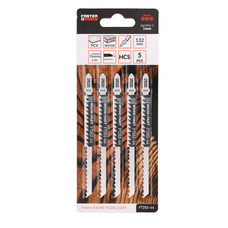 FASTER TOOLS Brzeszczot do wyrzynarki, uchwyt T, T344D 6 132