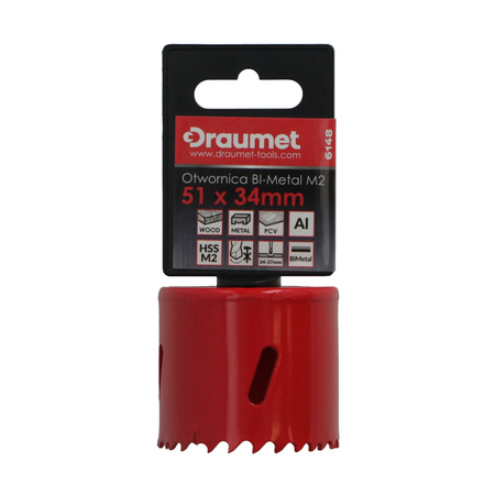 DRAUMET otwornica BI-METAL M2 51x34mm