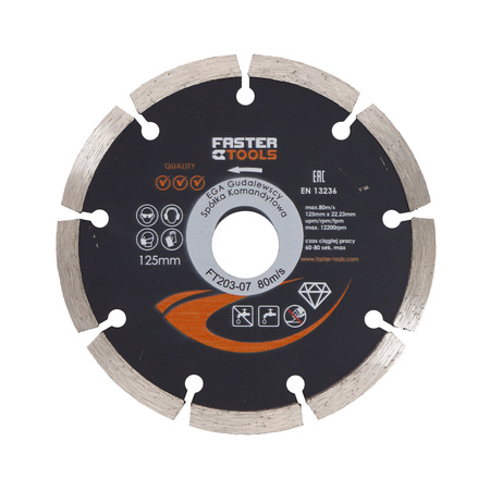 FASTER TOOLS Tarcza diamentowa segmentowa 125 x 2,2