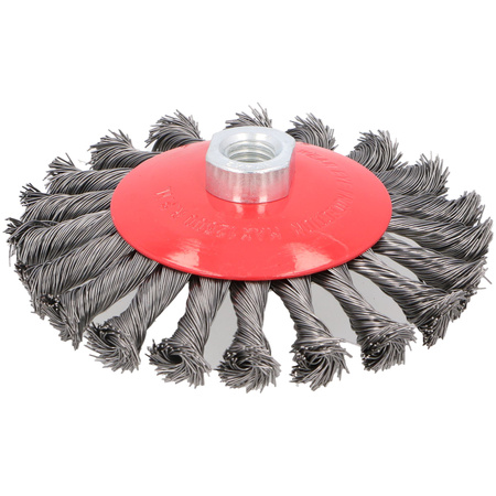 DRAUMET Szczotka kątowa splatana stalowa z gwintem M14 120 25