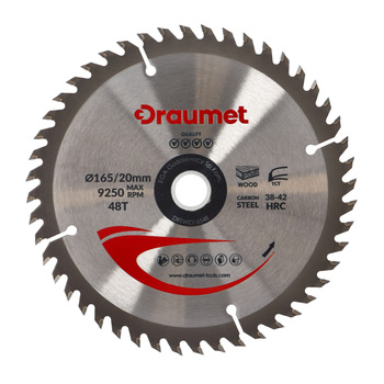 DRAUMET tarcza widiowa do piły zagłębiarki 165x20x48z