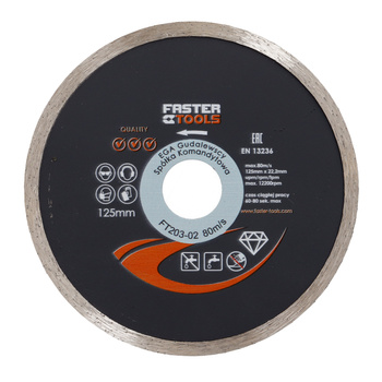 FASTER TOOLS Tarcza diamentowa pełna 125 x 2,2