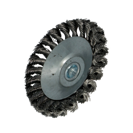 FASTER TOOLS Szczotka kątowa stalowa, splatana. Gwint M14 120 25