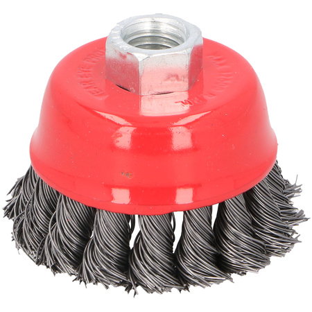 DRAUMET Szczotka doczołowa splatana stalowa z gwintem M14 65 20