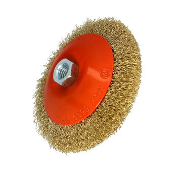 FASTER TOOLS Szczotka kątowa mosiądz. Gwint M14 120 mm