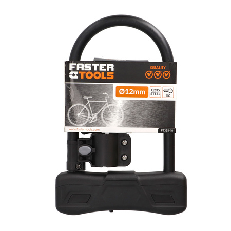 FASTER TOOLS zabezpieczenie rowerowe U-lock 165x245mm