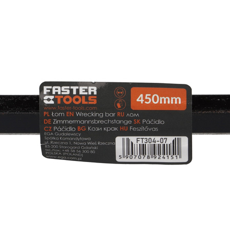 FASTER TOOLS Łom 450 mm