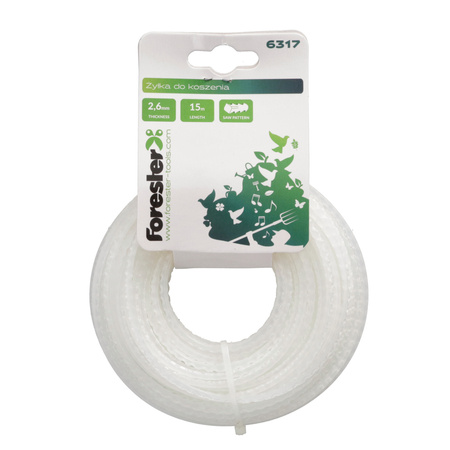FORESTER żyłka do koszenia 2,6mm 15m piła