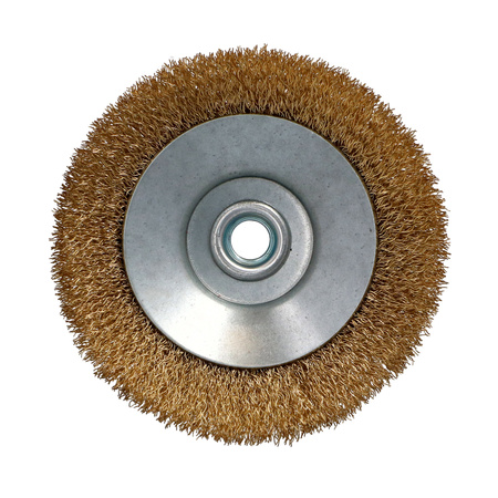 FASTER TOOLS Szczotka kątowa mosiądz. Gwint M14 120 mm