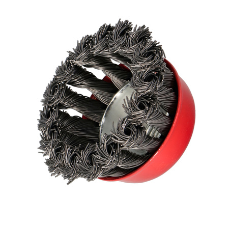 FASTER TOOLS Szczotka doczołowa splatana stalowa Gwint M14 60 mm