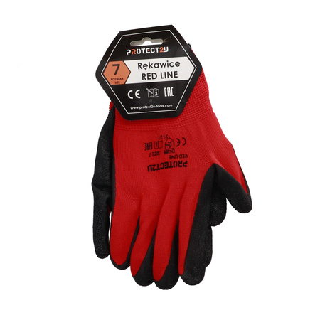 PROTECT2U rękawice RED LINE R7 - 10 sztuk