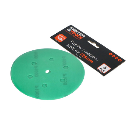 FASTER TOOLS papier ścierny z rzepem zielony 125mm gr. 1000 5szt.
