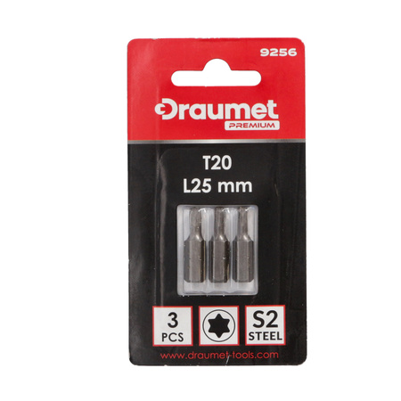 DRAUMET PREMIUM bity TORX T20 25mm 3szt. CR-V S2