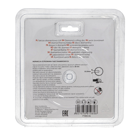 FASTER TOOLS Tarcza diamentowa segmentowa LUX 125 x 2,4