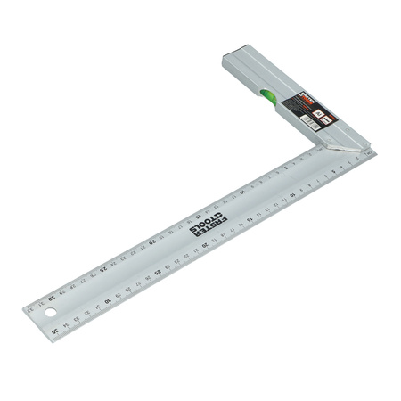 FASTER TOOLS Kątownik aluminiowy z poziomicą 250 mm