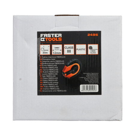 FASTER TOOLS taśma miernicza FIBERGLASS 30m KL.III